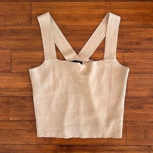 Lucy Paris Tan Brown Tank Cropped